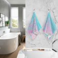 thumbnail image 6 of GZHJMY Rainbow Art Painting Print Pure Cotton Hand Towels for Bath Decorative Guest Towels Fingertip Towels for Bathroom Spa Gym, 2-Piece, 16 x 28 inches（153）, 6 of 7