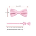 thumbnail image 4 of INSPIRE CHIC Men's Bow Tie Accessories Adjustable Strap Formal Solid Tuxedo Pre-Tied Pink, 4 of 5