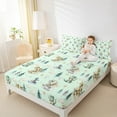 thumbnail image 4 of Feelyou Magic Dragon Teens Full Size Sheets, Kawaii Dino Animal Green Bed Sheets, Cartoon Cloud Stars Sheet Sets, Luxury Bedroom Decor, 4pcs, 4 of 7