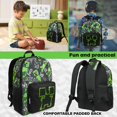 thumbnail image 2 of Mochila Minecraft Creeper para Niños Negra, 2 of 6