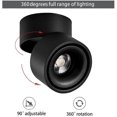 thumbnail image 4 of ZHAOCHENG Foco de techo LED de 12 W, lámpara de techo con ángulo ajustable, lámpara de pared para techo, iluminación de techo LED, 10 x 10 x 10 cm (negro, 3000 K) Clase energética A+, 4 of 5