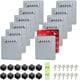 thumbnail image 1 of Juego de 12 soportes para fotos y espejos sin taladrar, soporte de pared, soporte para espejo, cierres adhesivos, para colgar espejos, 4 x 4 cm, 1 of 7