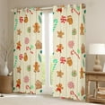 thumbnail image 2 of Feelyou Lollipop Candy Curtains Pack of 2 (42x84 Each), Kawaii Gingerbread Man Curtains Blackout, Cartoon Christmas Style Bedroom Curtains, Curtains and Drapes Room Decor, 2 of 6