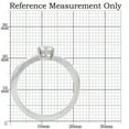 thumbnail image 2 of High polished (no plating) Stainless Steel Ring with AAA Grade CZ in Clear for Women Clear Stone Color Style TK201 Size 9, 2 of 5