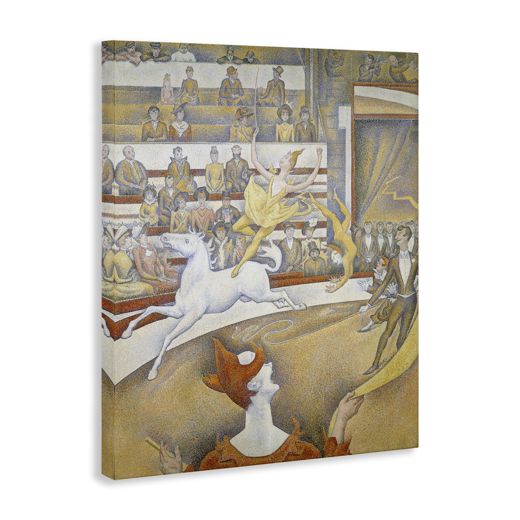 Stupell Industries Classic Seurat Circus People Painting Wrapped Canvas Art Print Wall Art, 30 x 40