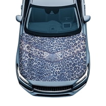 Uorisanigo Car Hood Cover Universal Hood Protectors Car Hoods, Washable Vehicle Hoods Protection Easy Clean Accessories Decoration and Protection, Blue Cheetah Leopard Print