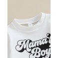 thumbnail image 5 of GXFC Baby Boys Fall Outfits Set Clothes 6M 1T 2T 3T Toddler Boys Long Sleeve Letter Print Sweatshirt and Drawstring Sweatpants 2 Piece Casual Autumn Clothing for Kids Boys, 5 of 8