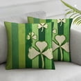 thumbnail image 2 of Nawypu St. Patrick's Day Pillow Covers, Green Shamrock Heart Lucky Polka Dots Pinch Me Mason Jar Farmhouse Throw Pillowcases for Home Sofa Couch Cushion Decoration 2pc, 2 of 6