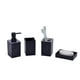 thumbnail image 2 of Juego de accesorios de baño moderno de 4 piezas: dispensador de jabón, portacepillos, vaso y jabonera, plástico, blanco/gris. Organizador de encimera completo., 2 of 6