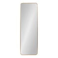 thumbnail image 2 of Kate and Laurel Zayda Radius Rectangle Wall Mirror, 16 x 48, Gold, Metal Framed Minimalist Rectangular Mirror with Rounded Corners, 2 of 7