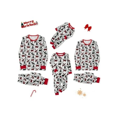 

Ma&Baby Matching Family Christmas Pajamas Tree Print Pjs Holiday Sleepwear Long Sleeve Nightwear PJ s Set