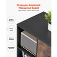 thumbnail image 5 of 2 Drawer Wooden File Cabinet, Mobile Filing Cabinet with Open Shelves, Lateral Rolling File Storage with Lockable Wheels, Modern Free Standing Printer, 5 of 12