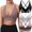 Black White Brown 3 Pack, variant on AEXTO Women's Sports Bras Adjustable Deep V Neck Bras Wireless Spaghetti Strap Criss Cross Padded Low Support Sexy Bras gym sport bra