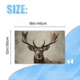 thumbnail image 2 of BaHomeck placemats Set of 4 rectangle Linen Cotton Placemats for Dining Table Washable Heat Resistant,18*12inch,Elk With Large Antlers, 2 of 4