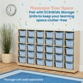 thumbnail image 5 of ECR4Kids Scoop Front Plastic Storage Bins, Multipurpose Organization, Powder Blue, 30-Piece, 5 of 9