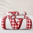 thumbnail image 5 of jejeloiu Ribbon Bow Twin Quilt Set For Girls,Red 3D Cartoon Initial Letter M Twin Coverlet Set For Kids,2 Pieces, 5 of 7