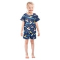 thumbnail image 6 of joogoo Monkey Surfing Pattern Pajama Sets Short Sleeve Cotton 2-Piece Sleepwear 12Y, 6 of 7