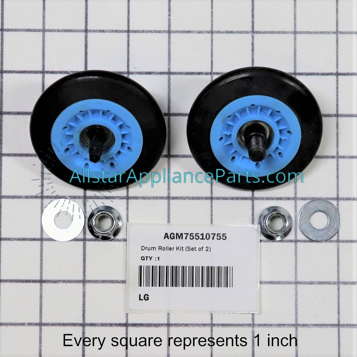 LG Dryer Drum Roller Kit (Set of 2) AGM75510755