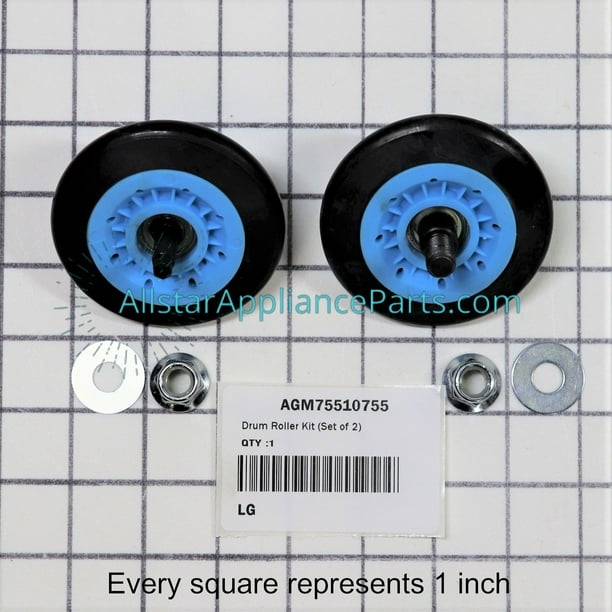 LG Dryer Drum Roller Kit (Set of 2) AGM75510755