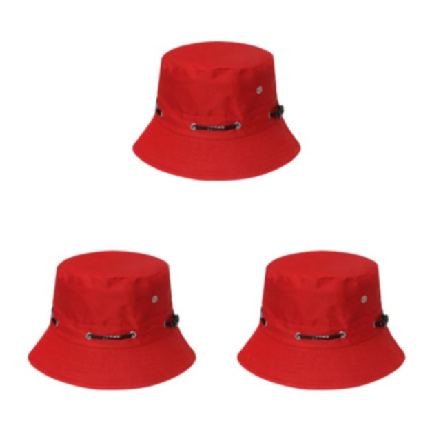 Maytalsory 1/2/3/5 Wide Application Hat For Sun Protection And Comfort Sunscreen Sunscreen Fisherman Cap Sunshade red 58cm 3PCS