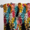 thumbnail image 2 of Designart "Vibrant Jungle Spectacle II" Geometric Modern Curtain, Geometric Curtain Single Panel, 2 of 6