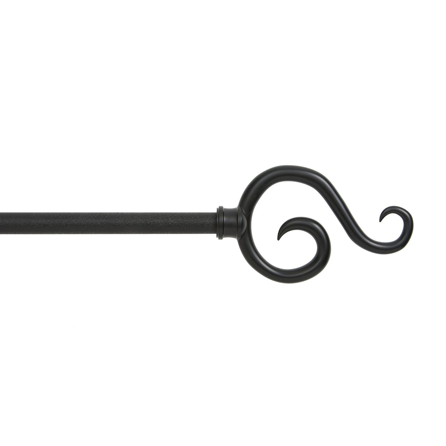 Photo 1 of Kenney 48-84 Scroll Hook Black Window Curtain Rod