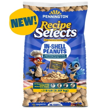 Pennington Recipe Selects Peanuts in Shell for Birds, Wildlife and Wild Bird Food, 5 lb. Bag, Dry, 1 Pack