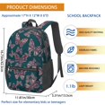 thumbnail image 3 of Butterfly and Purple Teal Pattern 17" School Backpacks for Teens,Waterproof Oxford Fabric,S-Shape Padded Straps for School,Travel,Hiking,Camping, 3 of 6