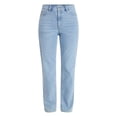 thumbnail image 6 of Time and Tru Women's High Rise Straight Leg Jeans, 30" Inseam Regular, Sizes 0-20, 10S-16S, 6 of 6