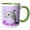 Green/White, variant on 3drose, Cute Grey Dolphin Purple Ocean, 11oz Two-tone Black Mug