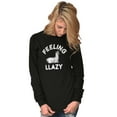 thumbnail image 4 of Feeling Llama Lazy Funny Animal Pun Plus Size Long Sleeve Graphic Tee Shirt Brisco Brands 2X, 4 of 5