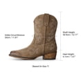 thumbnail image 5 of DREAM PAIRS Women's Western Boots Square Toe Chunky Heel Zipper Embroidered Ankle Boots, 5 of 8