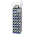 thumbnail image 1 of Bottle Gift Bag with Tissue Paper (Navy & Gold), 1 of 6