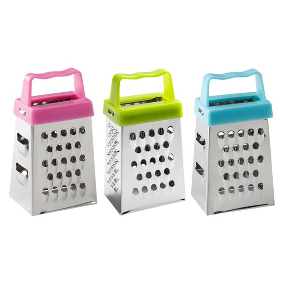 Set of 3 Miniature Square Graters Easy to Clean Kitchen Cheese Grater