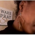 thumbnail image 3 of Betterlifefg-africa Map Hollow Design Earrings For Girls, 3 of 3