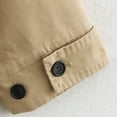 thumbnail image 6 of Womens Oversized Barn Jacket Zip Up Military Safari Jackets Vintage Coat (Khaki S), 6 of 8