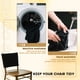 thumbnail image 4 of 4 Pzas de Fundas Elásticas para Respaldo de Silla de Comedor, Funda Protectora de Poliéster para Respaldo de Silla, Respaldo a Prueba de Polvo, Slipcover Gris/negro para Oficina en Casa 19X13.7 Pulga, 4 of 11
