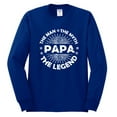 thumbnail image 2 of Wild Bobby, Papa Man Myth Legend Funny Dad Uncle Papa Granpa Dad Gift, Father's Day, Men Long Sleeve Shirt, Royal, XX-Large, 2 of 4
