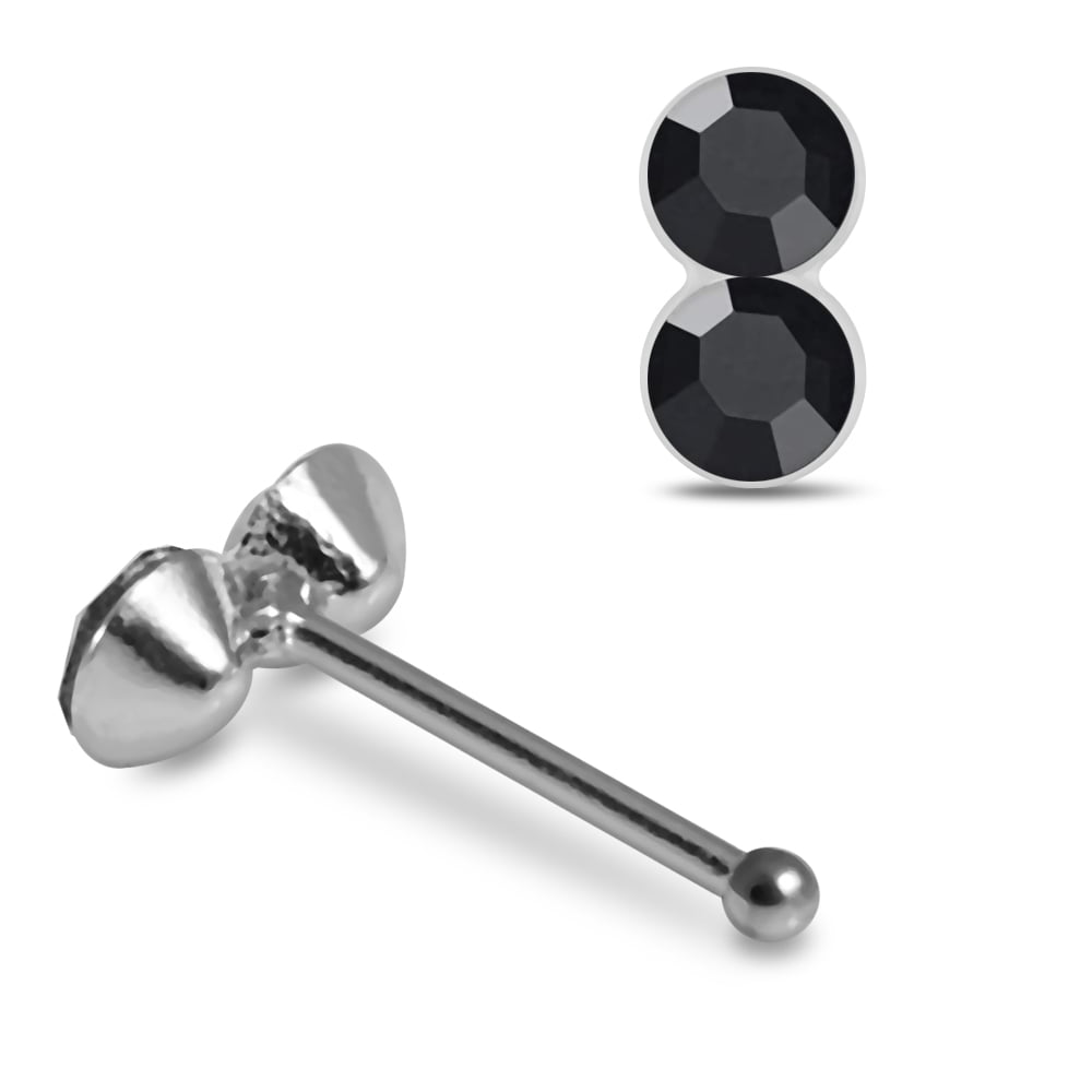 Silver 925 Crystal Ball End Nose Stud Nose Jewellery 