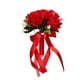 thumbnail image 1 of Inteprter Ramo de dama de honor para novia, rosa artificial con cinta de seda, para el hogar, habitación, novia, flores, accesorios para fiesta de Decoración Rojo Inteprter HA083775-03, 1 of 6