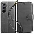 thumbnail image 6 of For Samsung Galaxy S24 Ultra Phone Case, Ebizware Galaxy S24 Ultra RFID Blocking Leather Wallet Case for Women Men with Card Holder Slots and Lanyard Magnetic Flip Kickstand Cover [Black], 6 of 8