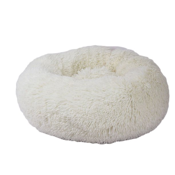 Greeniant 1 cama súper para mascotas, caseta para perros, gatos redondos, saco de dormir cálido para invierno, cojín largo de felpa para Suministros para perros blanco Greeniant JJ22729-06