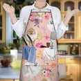 thumbnail image 3 of Pomeranian Dogs and Pioneer Flower Apron-Garden Aprons for Women with Pockets-Cotton Linen Waterproof Kitchen Cooking Gardening Aprons Adjustable for Kitchen,Cooking,BBQ and Salon 33x27 Inch, 3 of 3