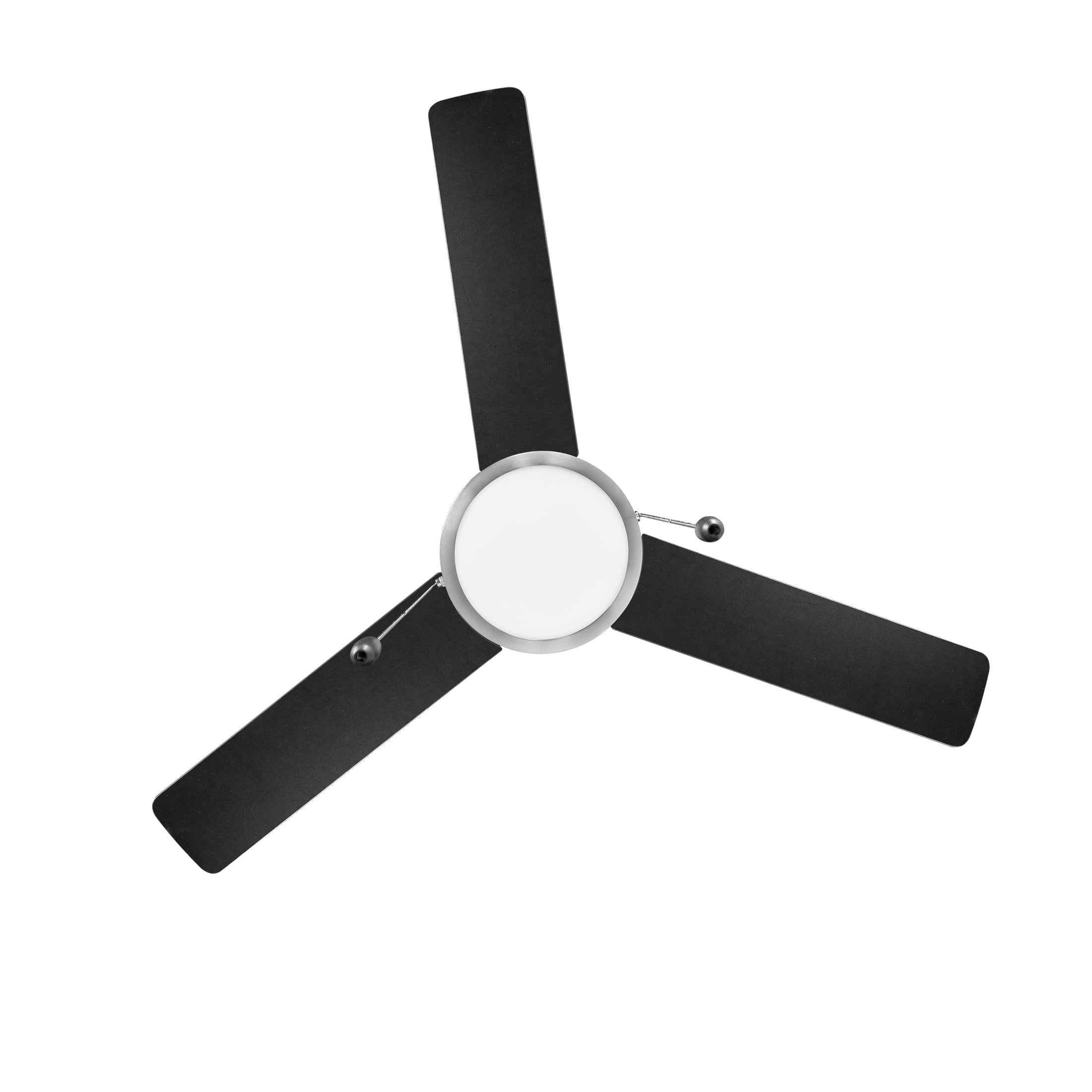 Better Homes & Gardens 44" Satin Nickel & Black 3 Blade Indoor Ceiling Fan, Reverse Airflow