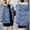 Light Blue, variant on Plus Size Women's Long Sleeve Winter Coat with Hood | Casual Solid Overcoat with Waist Definition - Polyester Outerwear for Daily Wear, Travel, Work, or Weekend Getaways