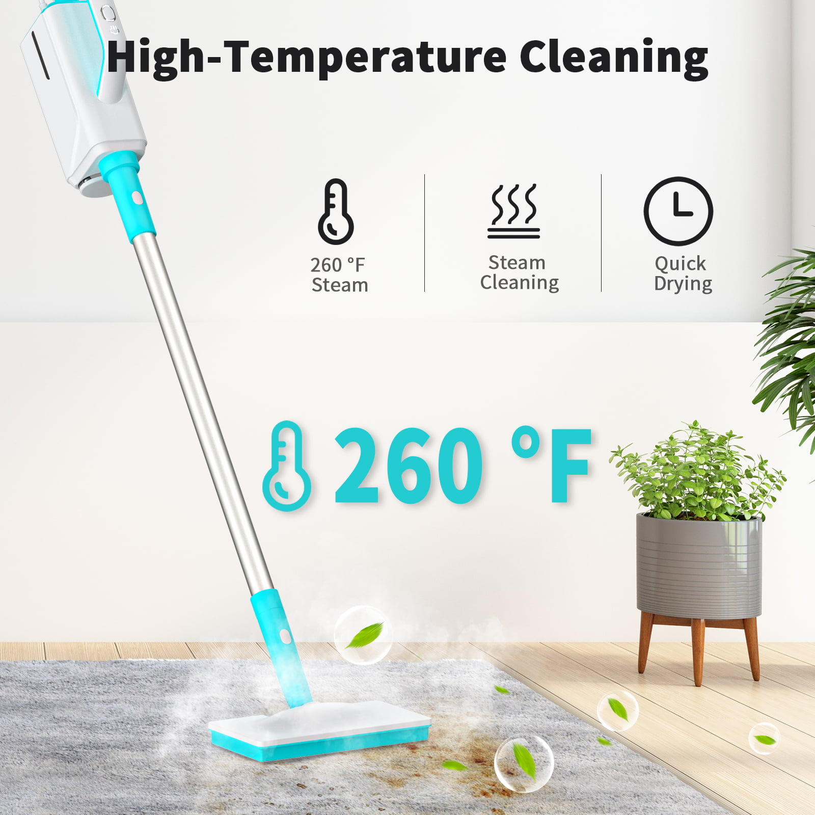 Steam & Go - Demineralized Water for Steam Cleaner, PVC-Free Floor Cleaner  Liquid Compatible With Any Mop Steamer, Ready-to-Use Multisurface Cleaner
