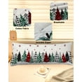 thumbnail image 3 of Christmas Tree Throw Pillow Cover,Winter Xmas Tree Snowflake Rustic Texture Rectangle Decorative Pillow Case Protector Soft Cushion Cover Lumbar Pillowcase for Couch Sofa Bedroom Car Decor 20x54 Inch, 3 of 8