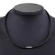 thumbnail image 2 of Collar de cadena de cuerda trenzada con gargantilla de cuero para hombre, 2 of 2