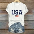 thumbnail image 2 of USA Flag Patriotic Shirts for Women V-Neck Summer Tops 2026 American Independence Day Tee Lightweight Blouses, 2 of 3