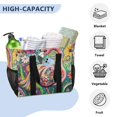 thumbnail image 5 of YAZAOO Mesh Beach Bags Totes Foldable Multiple Pockets Creatively Flamingo in A Garden Of Colors Printed, 5 of 8